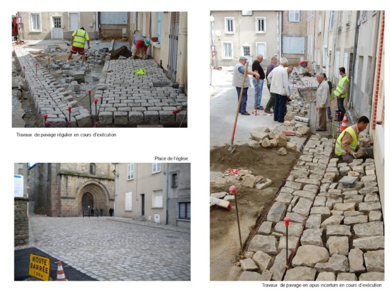 pavés trottoir Magnac-Laval-ALUPA